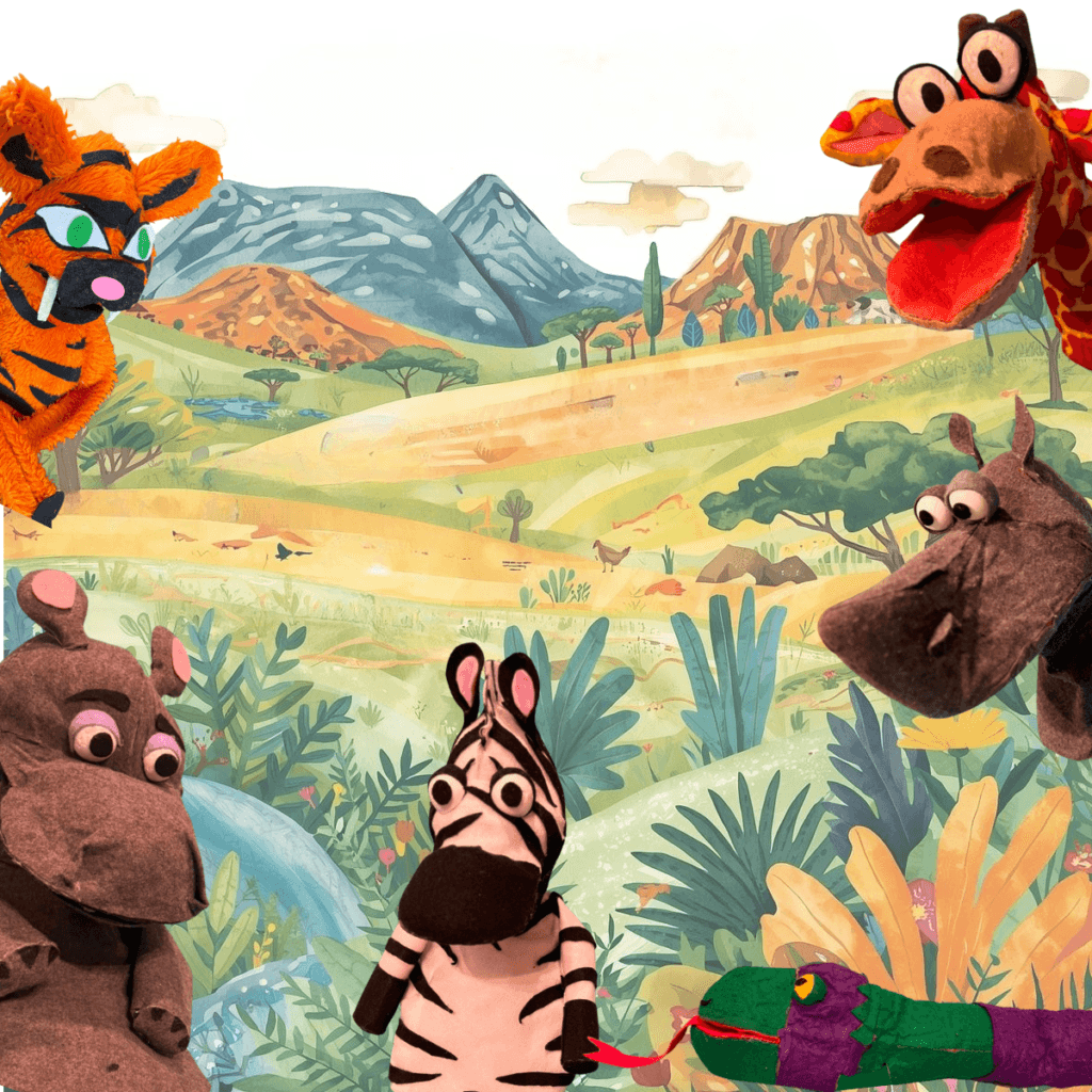 הצגת חיות אפריקה של חבובל'ה חיות בר, מוסיקה וחברות בג'ונגל לפעוטות