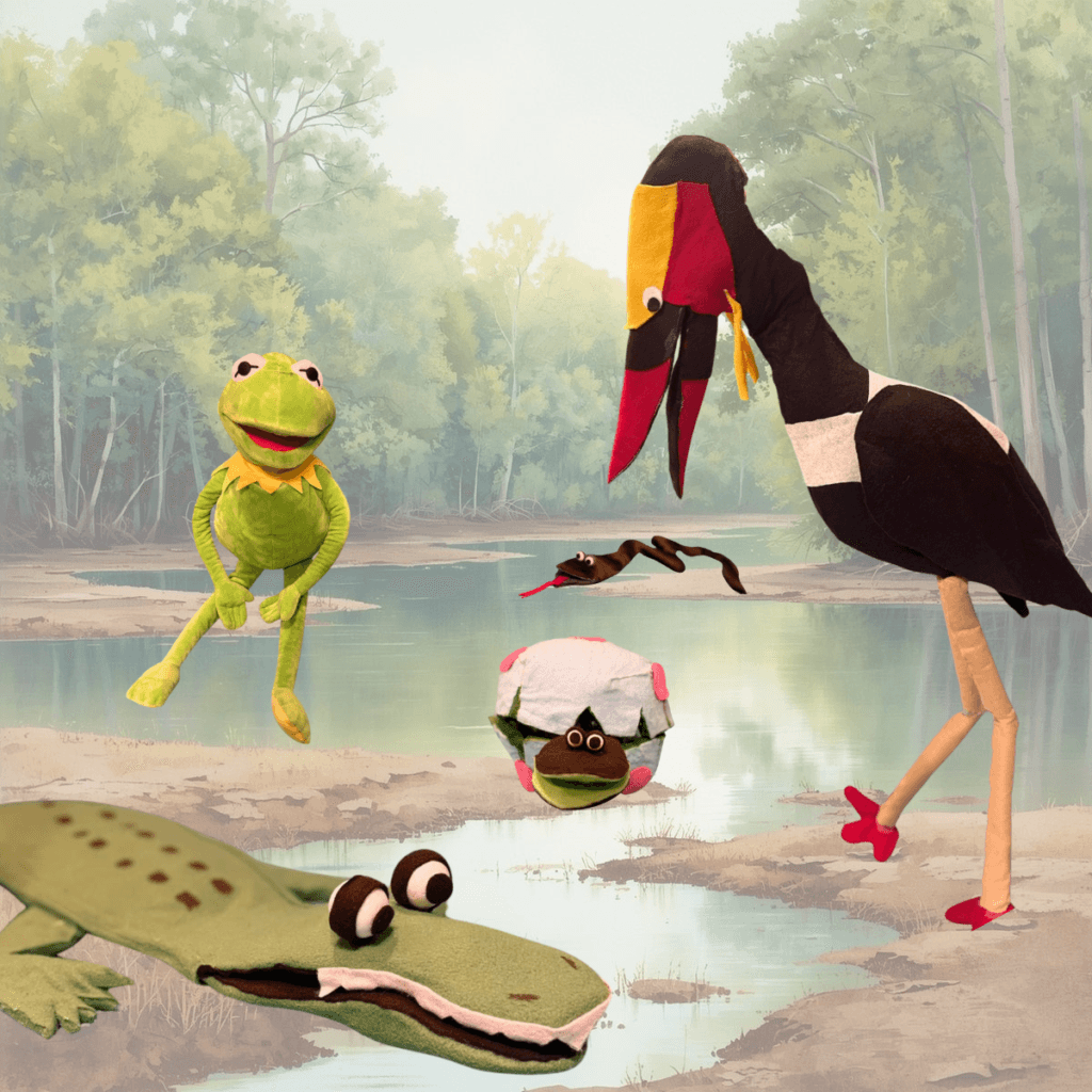 הצגת חיות הביצה של חבובל'ה מעגל החיים בטבע, גדילה והתפתחות לילדים קטנים