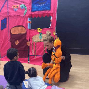 תיאטרון חבובל'ה במפגש חינוכי לילדים למערכת גפ"ן